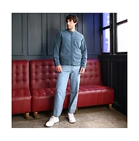 Campus Sutra Men's Aegean Blue Corduroy Rider Jacket