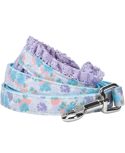 Blueberry Pet Made Well Floral Print Dog Leash Light Blue 5 Ft Small