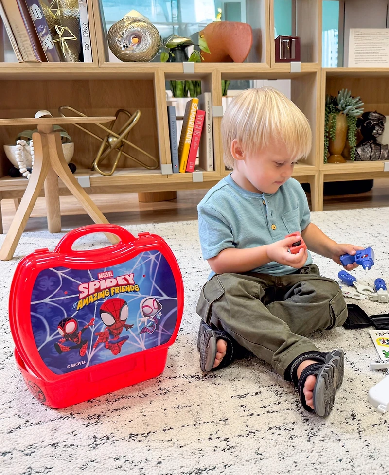 World Tech Toys Spidey and His Amazing Friends Handyman Suitcase Tool Set, 19-Piece