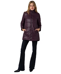 Via Spiga Women's Belted Shawl Wrap Faux Shearling Coat
