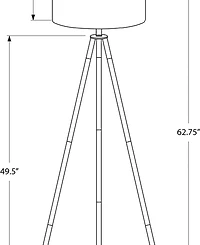 Monarch Specialties Lighting 63" Metal Tripod Floor Lamp