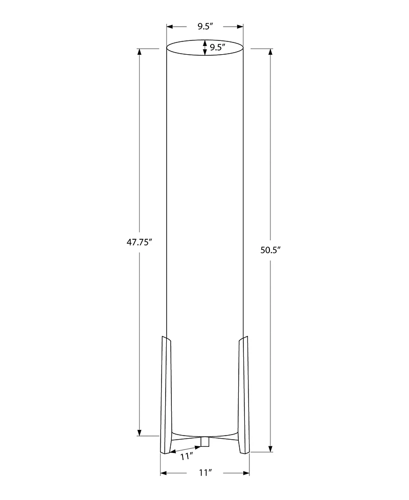 Monarch Specialties Lighting 50" Linen Floor Lamp
