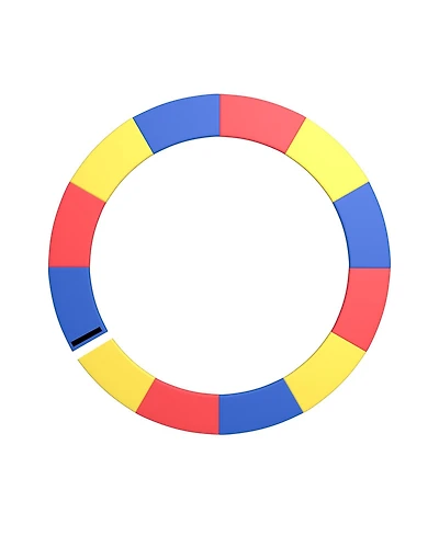 Hongge 12FT Trampoline Replacement Safety Pad with Secure Fixing Straps - Multicolor