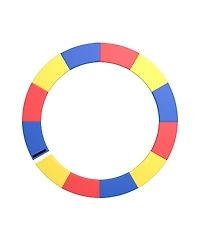 Hongge 12FT Trampoline Replacement Safety Pad with Secure Fixing Straps - Multicolor