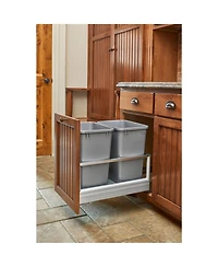 Rev-a-Shelf Double Pullout Kitchen Trash Can 35 qt. Rev-a-Motion, 5149-18DM-217
