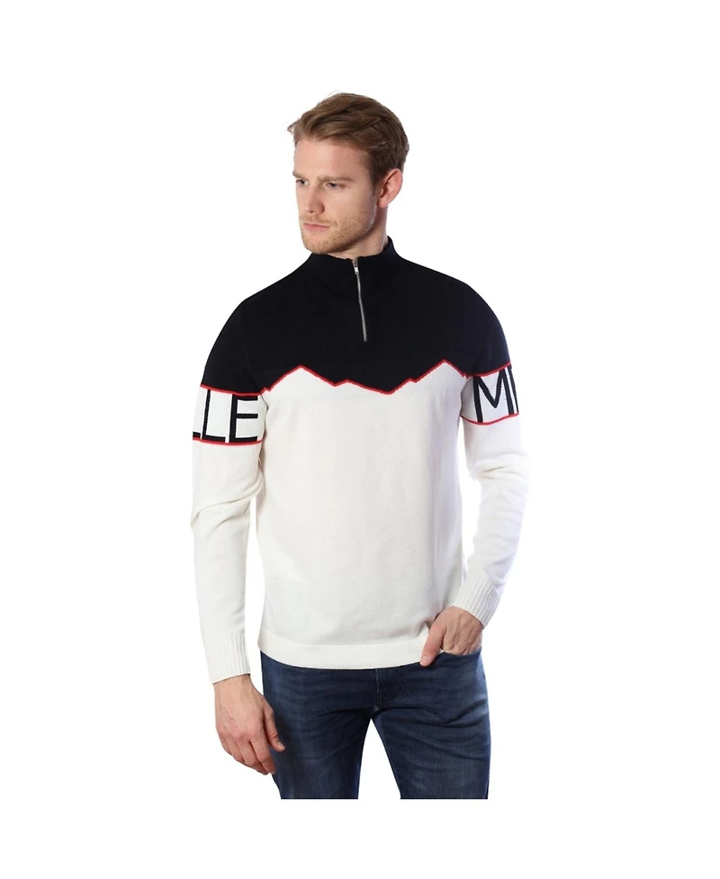 Bellemere New York Men's Half-Zipped Cashmere Blend Sweater