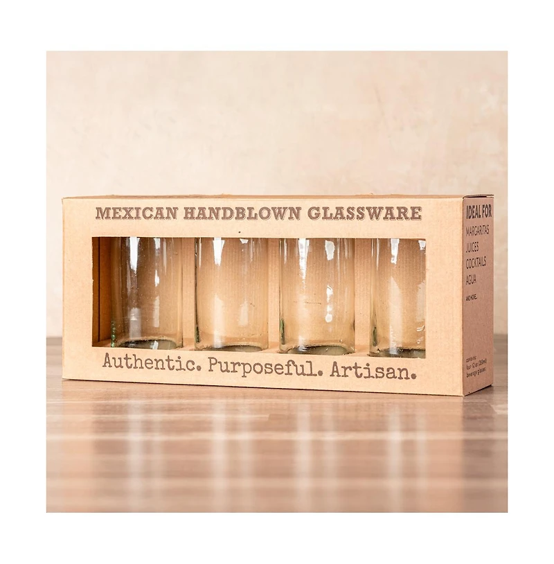 Verve Culture Handblown Glasses Highball Tamarind - Set of 4