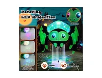 Mondawe 6 ft Halloween Inflatable Spider with 3 Color Rotating Light