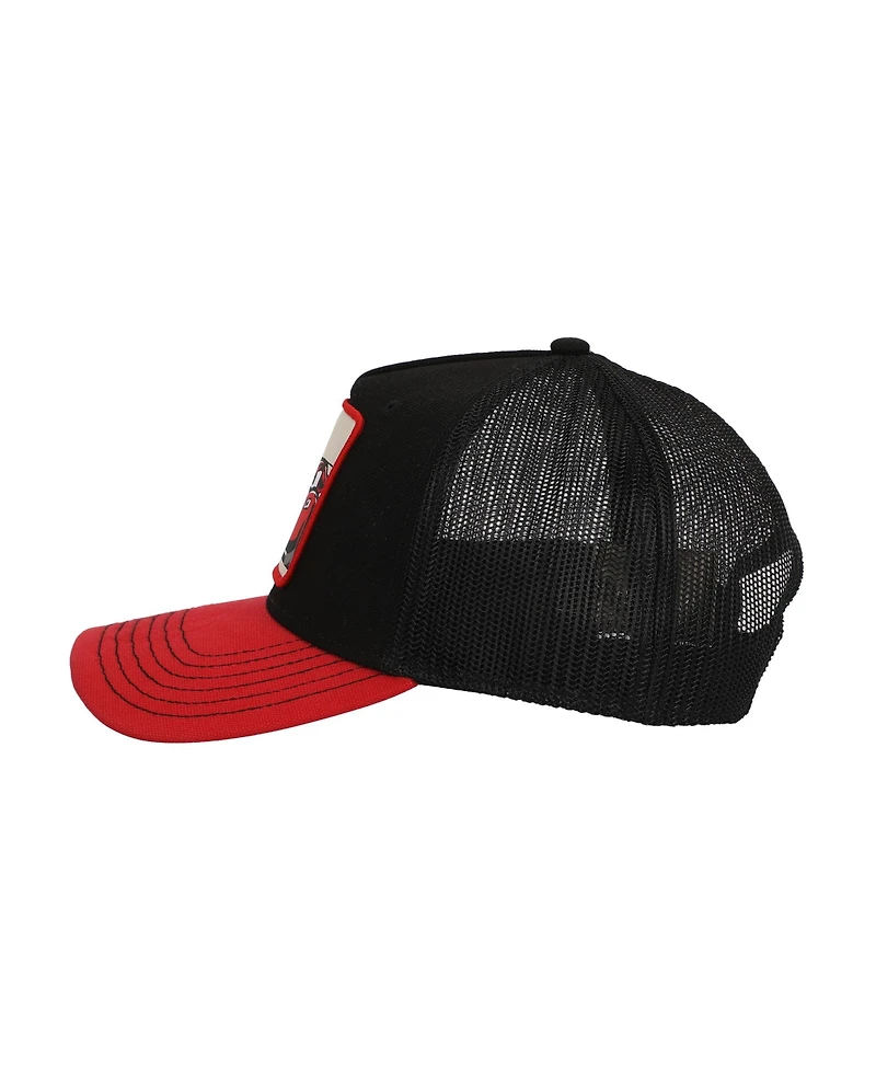 Cars Men's Mcqueen Woven Patch Canvas And Mesh B5 Trucker