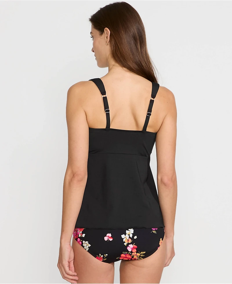 Lands' End Women's Adjustable Scoop Neck Flutter Tankini Top