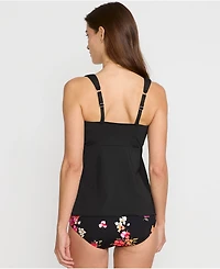 Lands' End Women's Adjustable Scoop Neck Flutter Tankini Top