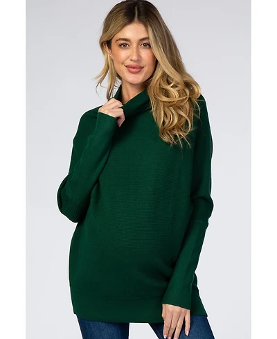 Pinkblush Maternity Burgundy Funnel Neck Dolman Sleeve Sweater