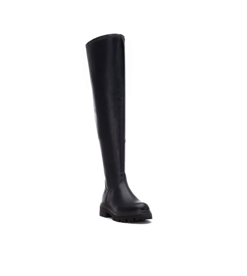 Xti Women's Stretchy Tall Boots – Flexible Fit, Sleek Design, Knee-High Fashion Footwear