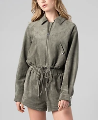 Blank Nyc Women's Front Zip Collared Jacket