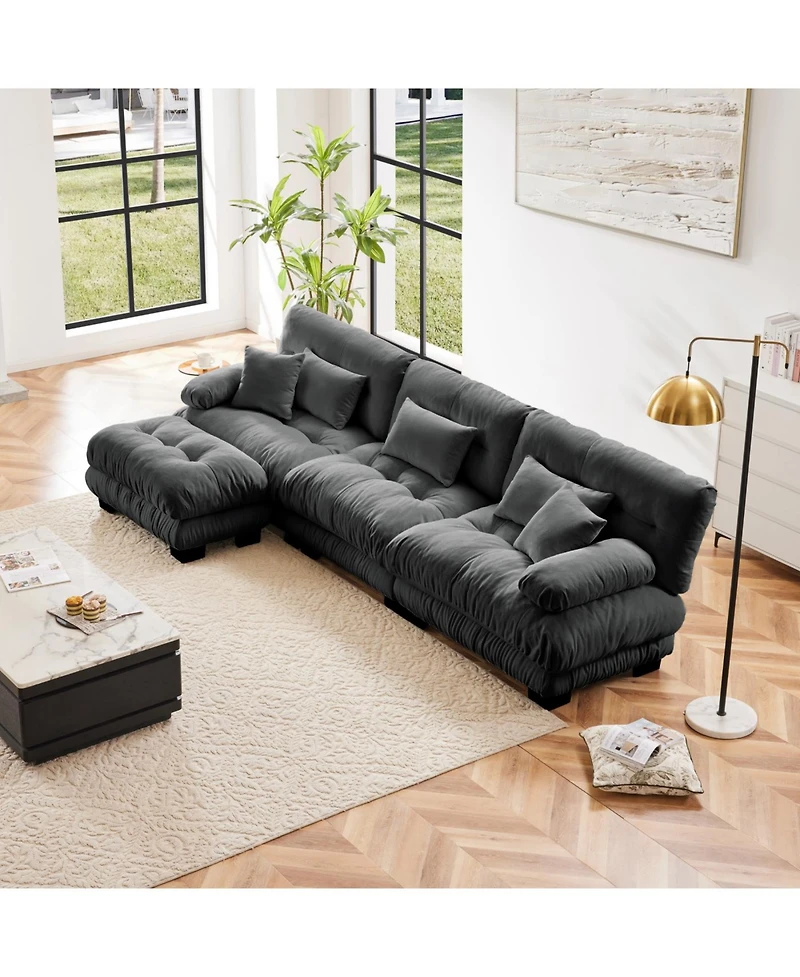 Streamdale Luxury Modular Sectional Sofa Couch, Oversized L Shaped Cloud Couch