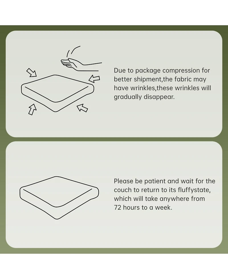 Streamdale Green Teddy Fabric L-Shaped Chaise Sofa - No Assembly, Fluffy Comfy Couch