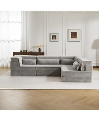 Streamdale Compression Sofa, Convertible Floor Sofa Bed, Modular Sectional Sofa, 4 Seater
