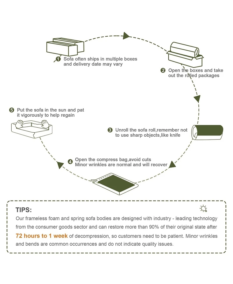 Streamdale Furniture Streamdale L-Shaped Teddy Fabric 2-Seat Boneless Sofa, Curved Armrest, Streamlined & Ergonomic Design, Green