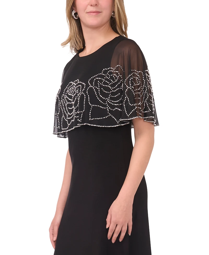 Msk Petite Crewneck Faraj Maxi Dress