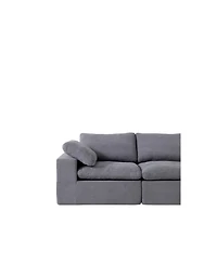 Streamdale Furniture Chenille Fabric Upholstered Sofa, Oversized Comfy Cloud 3-Seater Sofa Couch, Grey