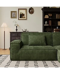 Streamdale Furniture Streamdale Large striped fabric compression sofa, modern style, comfortable home furniture