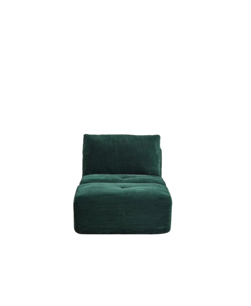 Streamdale Modern Memory Foam Sofa, Single Chaise, Pet-Friendly Cloud Modular Sectional, Green