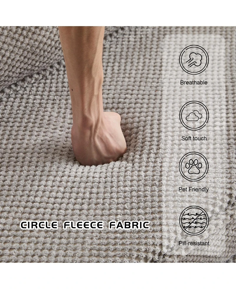 Streamdale Furniture Streamdale Compression Sofa, Convertible Floor Sofa Bed, Modular Sectional Sofa, Light Grey