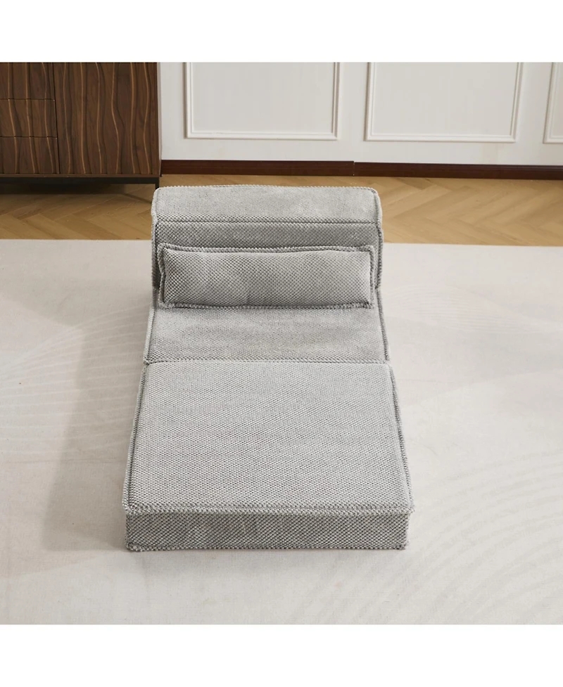 Streamdale Furniture Streamdale Compression Sofa, Convertible Floor Sofa Bed, Modular Sectional Sofa, Grey