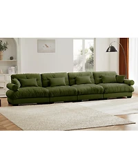 Streamdale Super Comfort Oversized Modular Velvet Sectional Sofa Couch with Ottoman