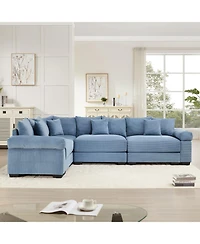 Streamdale Furniture Oversized Cloud Modular Sectional Couch, Convertible, Deep Seat