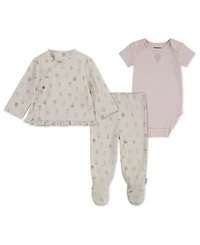 Huggies Baby Girls' Bodysuit, Cardigan Jacket, and Pants, 3-Piece Set