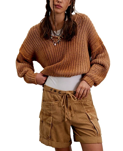 Free People Women's Frankie Washed Low-Rise Shorts