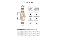 Women's Crystals Stainless Steel Bracelet Watch 22×28mm Westminster Victoria Hyde