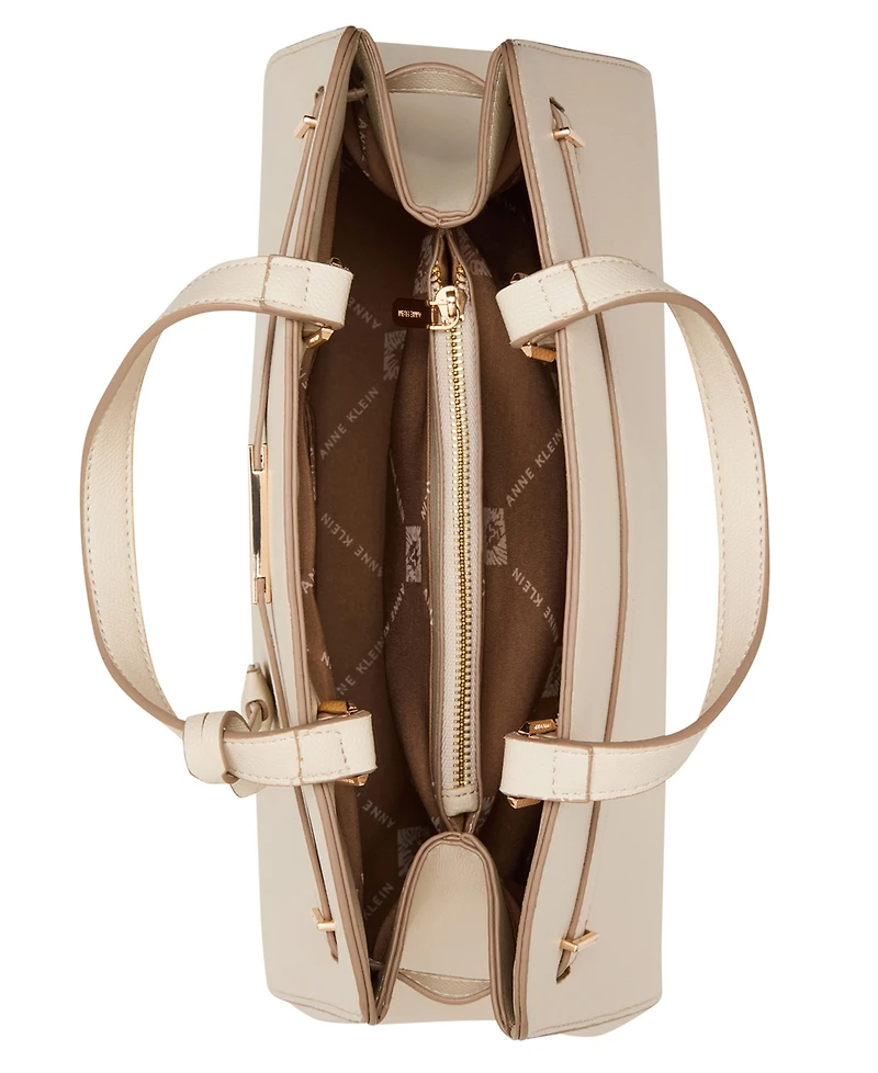 Anne Klein Large Belted Satchel with Convertible Strap