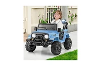 Hongge 12V Electric Ride-On Truck Car for Kids Ages 3+ with Remote Control - Navy