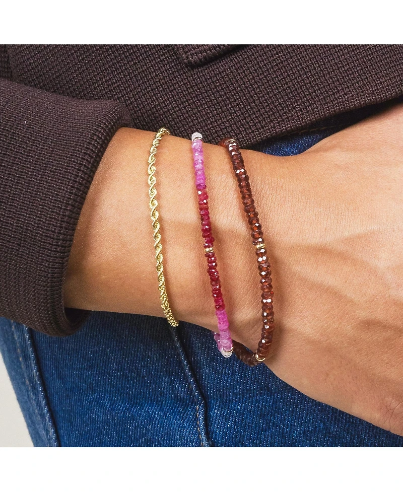 The Lovery Garnet Bead Bracelet 14K Gold