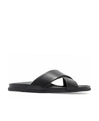 Blake McKay Men's Jake Dress Casual Cross-Strap Leather Slide Sandal
