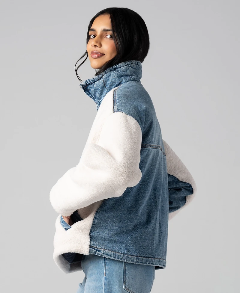 Blank Nyc Women's Half-Zip Mock Neck Pull-On Jacket