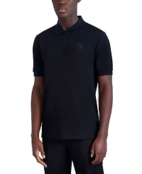 Karl Lagerfeld Paris Men's Performance Solid Cuff Polo Shirt