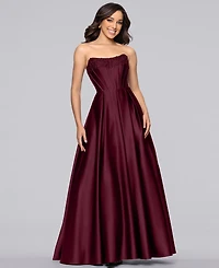 Blondie Nites Juniors' Embellished Strapless Ball Gown
