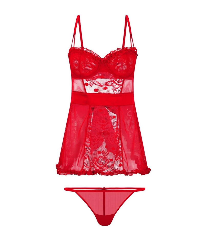 Adore Me Etty Women's Babydoll & G-String Set Lingerie