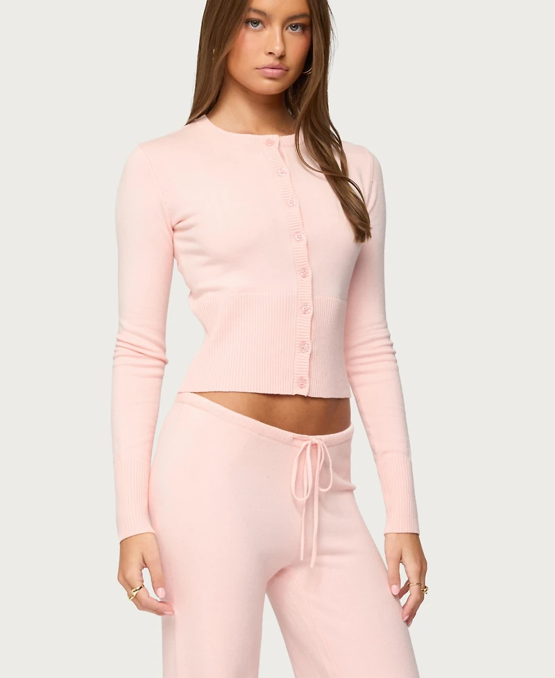 Edikted Women's Montanna Rib Knit Cardigan