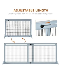 PawHut 72" Slide-Adjust Freesding Pet Gate for Small Dogs Indoor