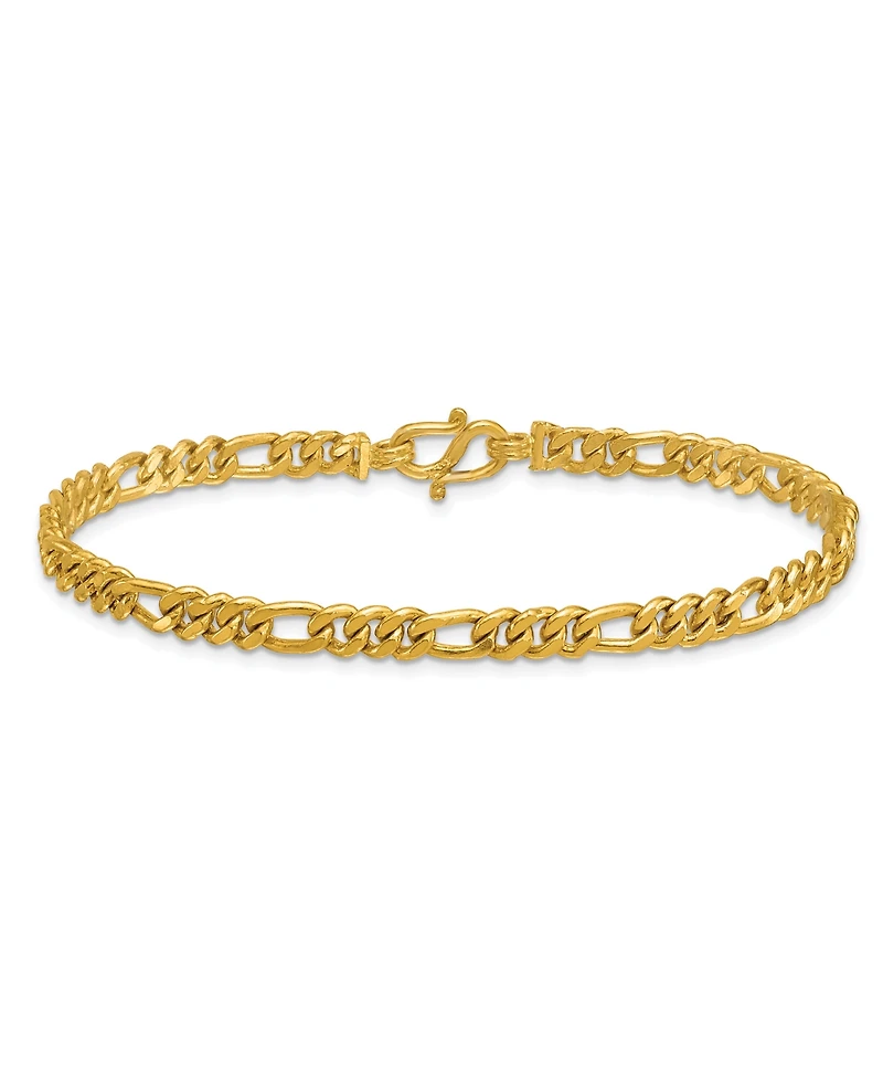 Macy's Figaro Chain Bracelet in 24k Yellow Gold