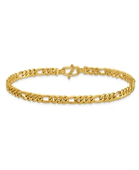 Macy's Figaro Chain Bracelet in 24k Yellow Gold