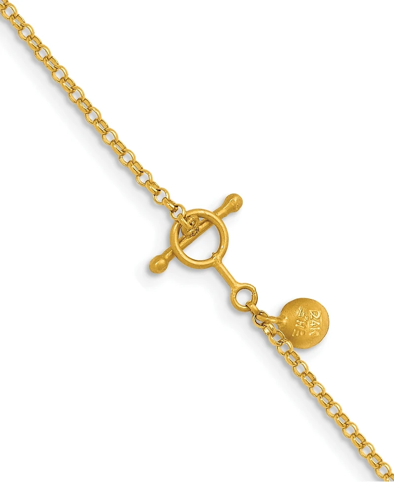 Macy's Rolo Chain Necklace in 24k Yellow Gold