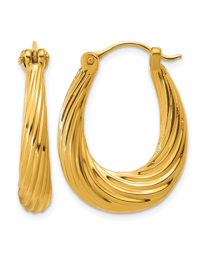 Macy's Twisted Hoop Earrings in 24K Yellow Gold
