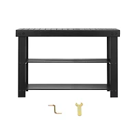 Slickblue 3-Tier Shoe Rack Bench for Entryway Shoe Storage Organizer