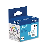Brother P-Touch Btag233 0.47 in. x 13.1 ft. Genuine P-Touch BTAG Label Tapes - Blue on White