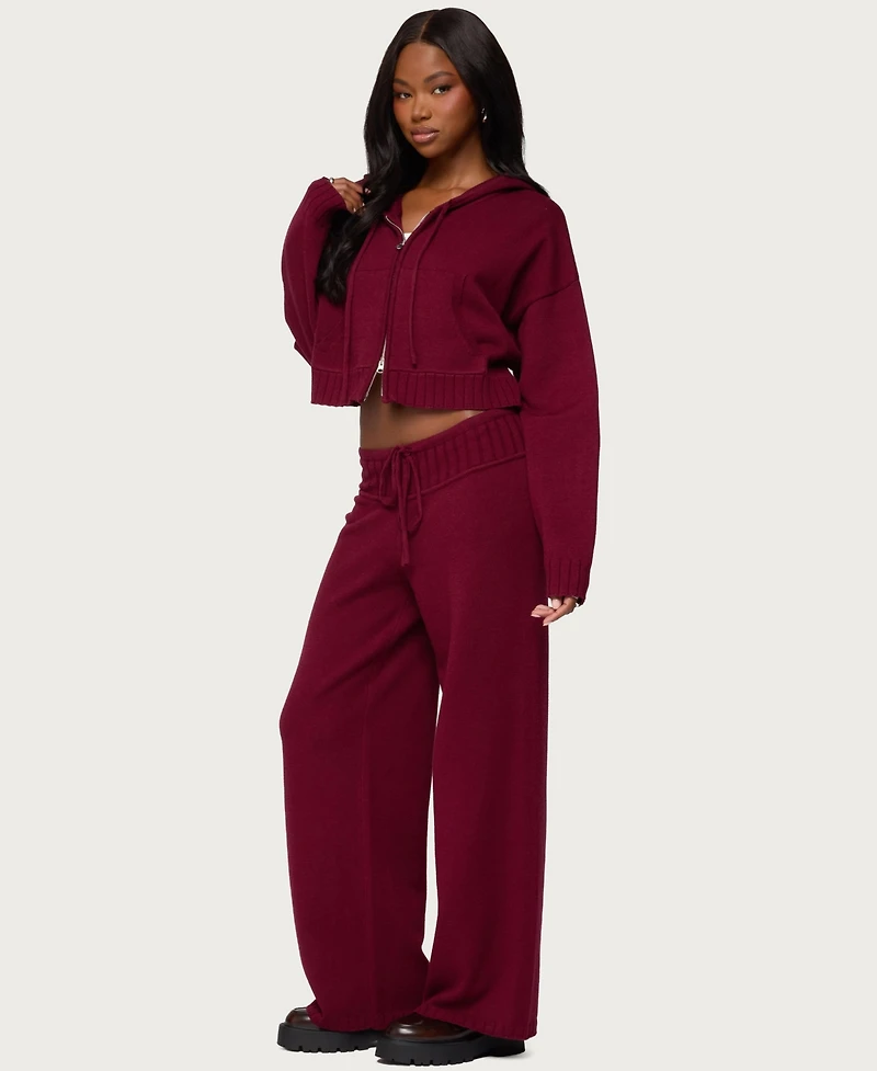 Edikted Women's Russell Knit Hooded Cardigan